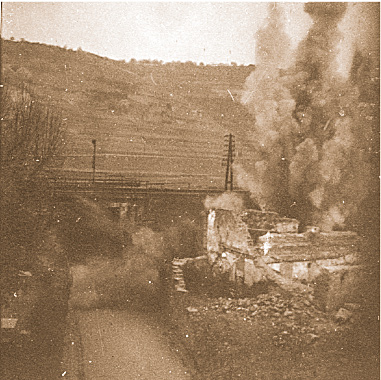 Kriegsende Kobern - Sprengung Viadukt