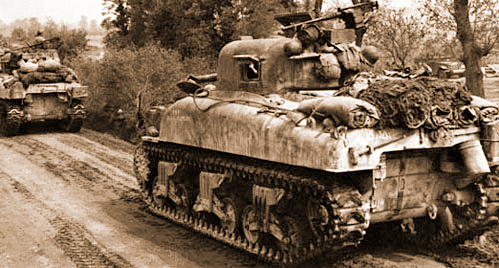 Kriegsende Untermosel - Panzer in Sollig